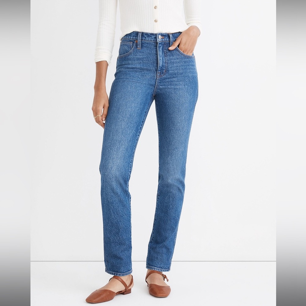 MADEWELL Stovepipe Full-Length Jeans in Styler Wash